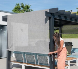 Sojag Pavillon Pergola Yamba 1016 Anthrazit 295x495x252,6cm - Aluminium Pergola mit Sonnensegel