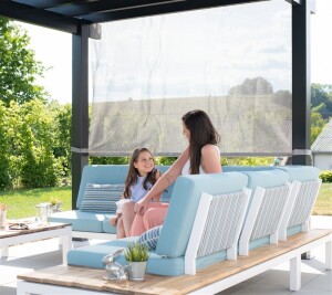 Sojag Pavillon Pergola Yamba 1016 Anthrazit 295x495x252,6cm - Aluminium Pergola mit Sonnensegel