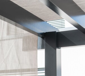 Sojag Pavillon Pergola Yamba 1016 Anthrazit 295x495x252,6cm - Aluminium Pergola mit Sonnensegel