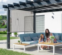 Sojag Pavillon Pergola Yamba 1016 Anthrazit 295x495x252,6cm - Aluminium Pergola mit Sonnensegel