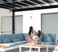 Sojag Pavillon Pergola Yamba 1016 Anthrazit 295x495x252,6cm - Aluminium Pergola mit Sonnensegel