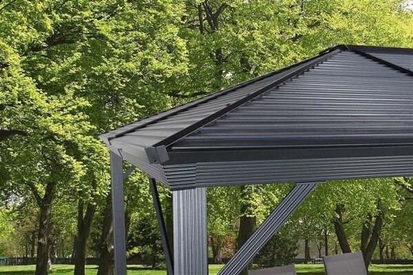 Pavillon Ventura 10x14 mit Moskitonetz – Sojag Basaltgrau, 295,5x423x261 cm