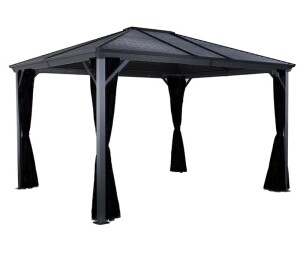 Pavillon Ventura 10x14 mit Moskitonetz – Sojag Basaltgrau, 295,5x423x261 cm