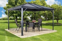 Pavillon Ventura 10x14 mit Moskitonetz – Sojag Basaltgrau, 295,5x423x261 cm