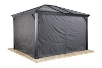 Pavillon Ventura 10x14 mit Moskitonetz – Sojag Basaltgrau, 295,5x423x261 cm