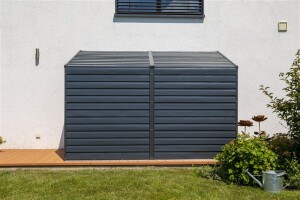 Spacemaker Gerätehaus Anlehnhaus 410 Grau 124x295x208 cm