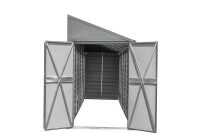 Spacemaker Gerätehaus Anlehnhaus 410 Grau 124x295x208 cm