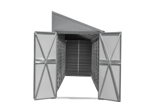 Spacemaker Gerätehaus Anlehnhaus 47 Grau 124x203x208 cm