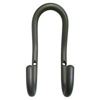 Häfele Garderobenhaken aus Aluminium – 1 Haken, Grau, 60 x 150 mm