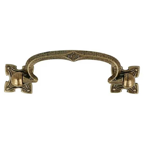 Häfele Möbelgriff aus Zinkdruckguss – Bügelgriff, 110 x 17 mm, Lochabstand 80 mm, Antikes Design