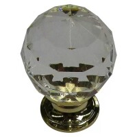 Häfele Möbelknopf Acrylglas transparent – Ø 30 mm, facettiert
