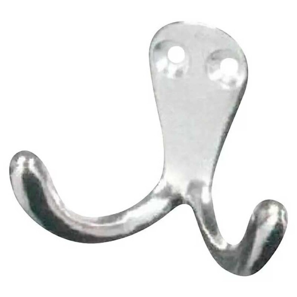 Häfele Garderobenhaken Aluminium poliert, 48 mm, Doppelhaken