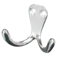 Häfele Garderobenhaken Aluminium poliert, 48 mm, Doppelhaken
