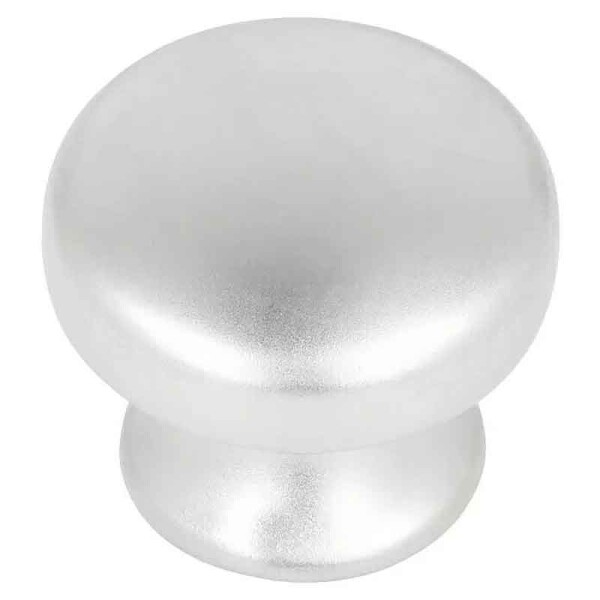 Häfele Möbelknopf 25 mm rund vernickelt matt Zinkdruckguss M4-Gewinde