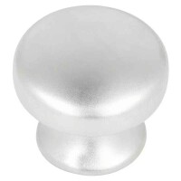 Häfele Möbelknopf 25 mm rund vernickelt matt Zinkdruckguss M4-Gewinde