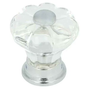 Glas-Möbelknopf 31 mm rund transparent –...
