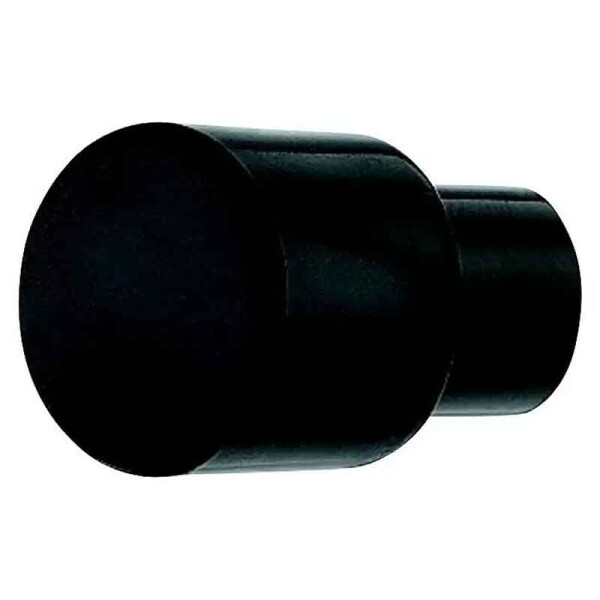 Möbelknopf 15 mm rund schwarz Kunststoff – 25 mm Höhe, M4-Gewinde