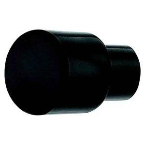 Möbelknopf 15 mm rund schwarz Kunststoff – 25...