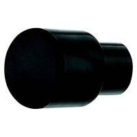 Möbelknopf 15 mm rund schwarz Kunststoff – 25 mm Höhe, M4-Gewinde