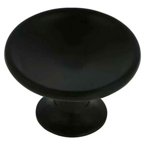 Möbelknopf 40 mm Schwarz – Kunststoff, runder...