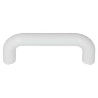 Möbelgriff 74 mm Weiß – Kunststoff, Bügelgriff, 64 mm Lochabstand