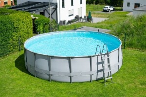Summer Waves Elite Frame Pool Anthrazit Ø 549x132 cm