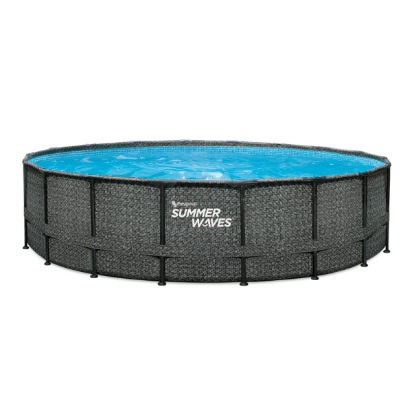 Summer Waves Frame Pool Elite Ø 549×132 cm Komplett-Set Anthrazit