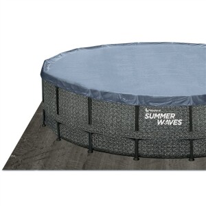 Summer Waves Frame Pool Elite Ø 549×132 cm Komplett-Set Anthrazit