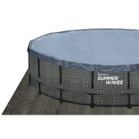 Summer Waves Frame Pool Elite Ø 549×132 cm Komplett-Set Anthrazit