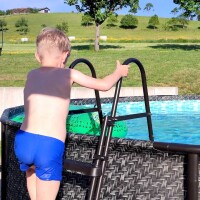 Summer Waves Frame Pool Elite Ø 549×132 cm Komplett-Set Anthrazit