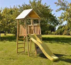 Wendi Toys Holz Spielturm Falke | inkl. Rutsche und...