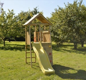 Wendi Toys Holz Spielturm Falke | inkl. Rutsche und...