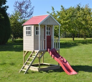 XL Stelzenhaus Frosch 280x197x242 cm - Rutsche &...