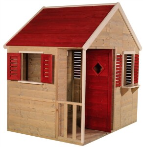 Wendi Toys Holz Spielhaus Krokodil | Natur / Rot |...