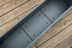 Westmann Metall Pflanzkübel Talus L | Pflanzkübel rechteckig | Anthrazit | 100x25x52 cm