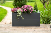 Westmann Metall Pflanzkübel Talus L | Pflanzkübel rechteckig | Anthrazit | 100x25x52 cm
