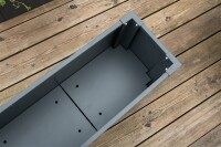 Westmann Metall Pflanzkübel Talus L | Pflanzkübel rechteckig | Anthrazit | 100x25x52 cm