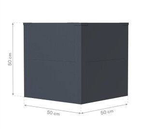 Westmann Metall Pflanzkübel Talus S | Pflanzkübel modern | Anthrazit | 50x50x50 cm
