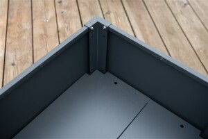 Westmann Metall Pflanzkübel Talus S | Pflanzkübel modern | Anthrazit | 50x50x50 cm