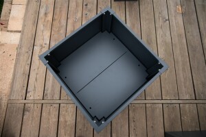 Westmann Metall Pflanzkübel Talus S | Pflanzkübel modern | Anthrazit | 50x50x50 cm