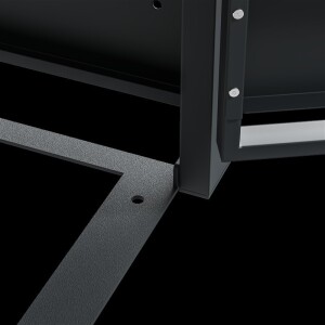 Westmann Metall Mülltonnenbox Lacina | 4x240 L | Anthrazit/Holzoptik | 80x264x116 cm