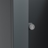 Westmann Metall Mülltonnenbox Lacina | 4x240 L | Anthrazit/Holzoptik | 80x264x116 cm