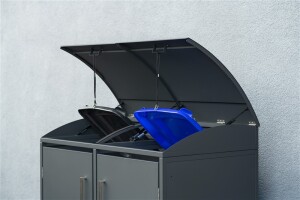 Westmann Metall Mülltonnenbox Moderna 2 | 2x240 L | Anthrazit | 83x139x135 cm