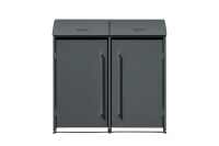 Westmann Metall Mülltonnenbox Moderna 2 | 2x240 L | Anthrazit | 83x139x135 cm