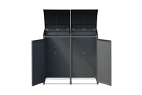 Westmann Metall Mülltonnenbox Moderna 2 | 2x240 L | Anthrazit | 83x139x135 cm