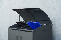 Westmann Metall Mülltonnenbox Moderna 2 | 2x240 L | Anthrazit | 83x139x135 cm