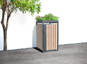 Westmann Mülltonnenbox Planta | 1x 240 L Holzoptik |...