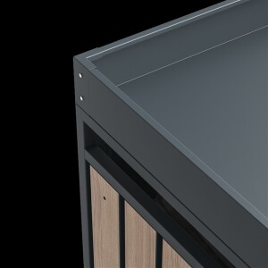 Westmann Mülltonnenbox Planta | 4x 240 L Holzoptik | 84x264x124,5 cm