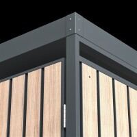 Westmann Mülltonnenbox Planta | 4x 240 L Holzoptik | 84x264x124,5 cm
