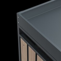 Westmann Mülltonnenbox Planta | 4x 240 L Holzoptik | 84x264x124,5 cm